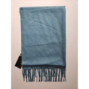 Cashmere & Class Pashmina Blue Fringed Soft Cozy Winter Scarf Accessory